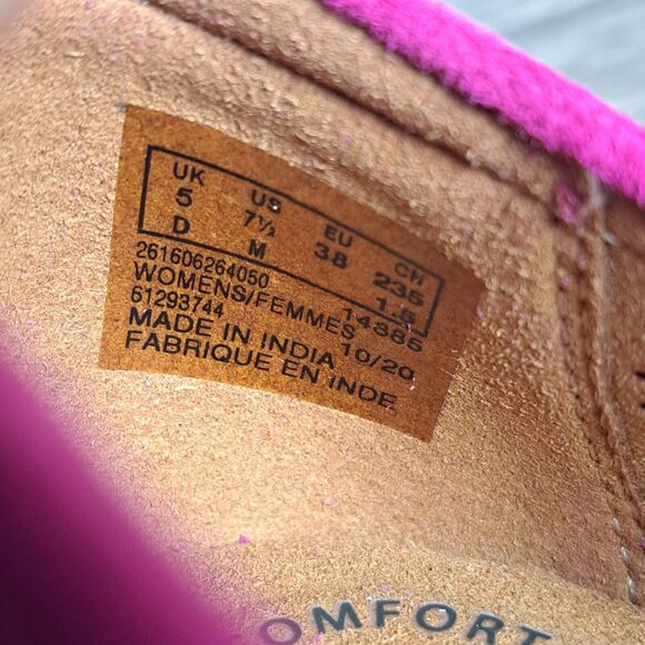 Clark's Trish Calla Hot Pink Slip On Perforated Loafer Women's Sz 7.5 M (NWOB) - Picture 9 of 9